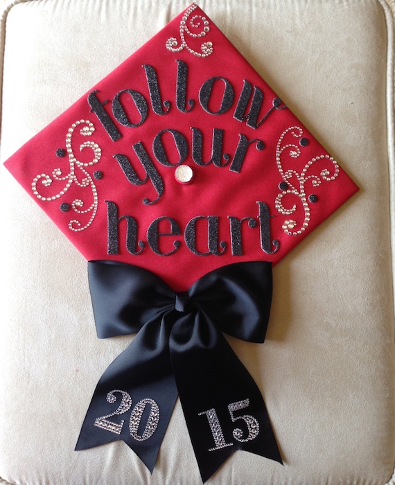 Custom Graduation Caps by LittleBowtique328 on Etsy