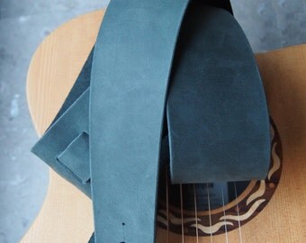 Loden Green Leather Guitar Strap