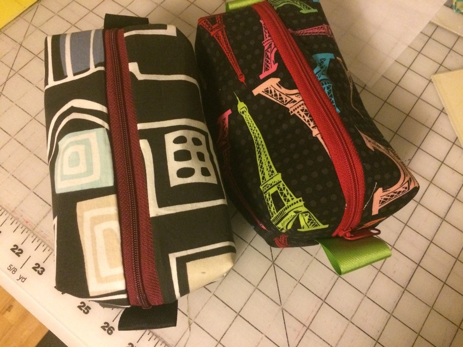 Boxy Makeup Bag 2 custom by GracieDesigns on Etsy