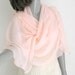 Light Pink Shawl, Peach Pink Wrap, Rose Pink Stole, Unique Pink Shawl, Sheer Bridal Wrap, Pure Silk Chiffon, Formal Shawl, Special Occasion