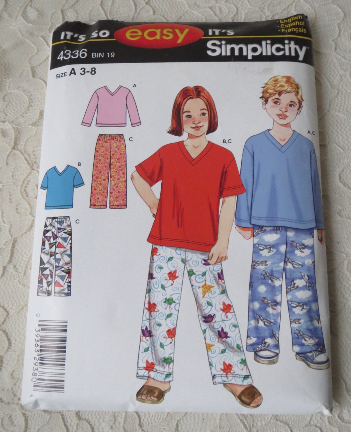 Simplicity 4336 Sewing Pattern Its So Easy Pattern Pajama Tops