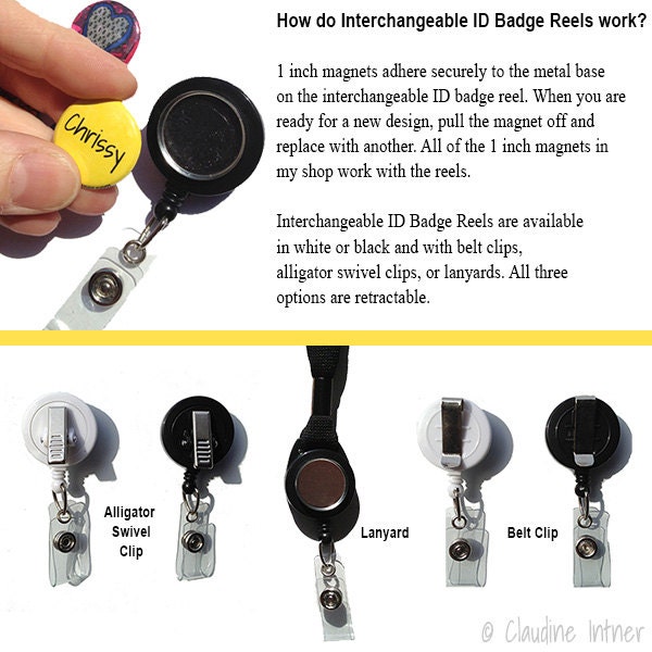 Interchangeable ID Badge Reel Starter Base by claudine