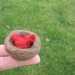 Needle Felted Miniature Cardinal Tiny Figurine