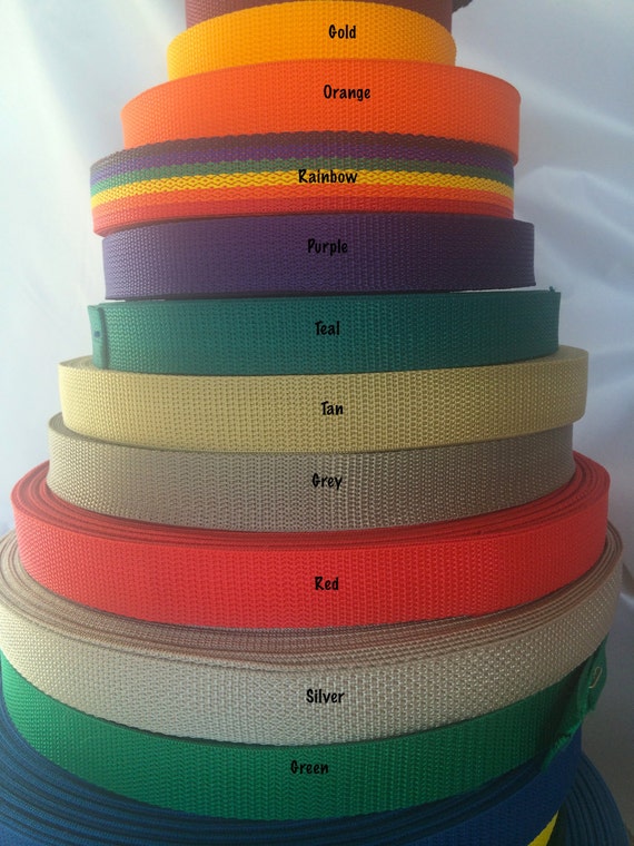 1 12 Wide Polypropylene Webbing By The Yard 17 Colors To Choose