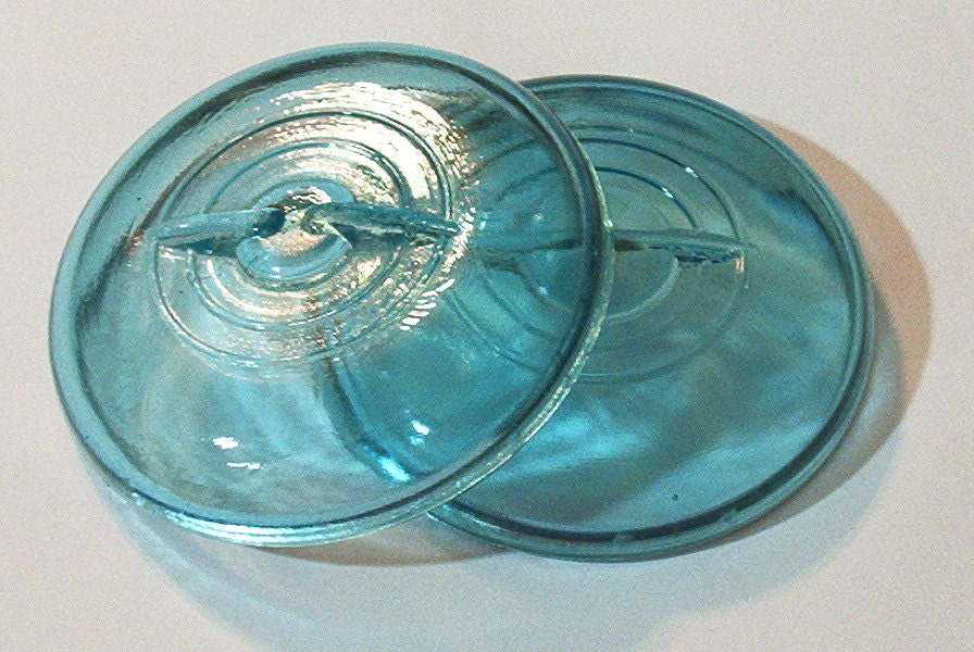 2 ball blue fruit jar lids glass for atlas EZ seal ball ideal
