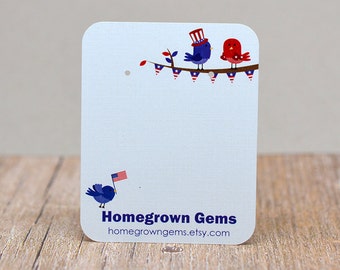 Earring Display Cards with Grey Pattern Design by HomegrownGems