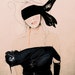Lanvin2 SS/10 - Fashion Illustration Art Print, Woman, Mix Media Painting by Leigh Viner