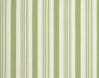 HALF YARD, Tanya Whelan Fabric - Barefoot Roses, Legacy Collection, Ticking in Green, Stripe