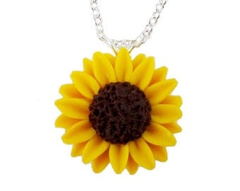 Sunflower Necklace - Sunflower Jewelry Collection