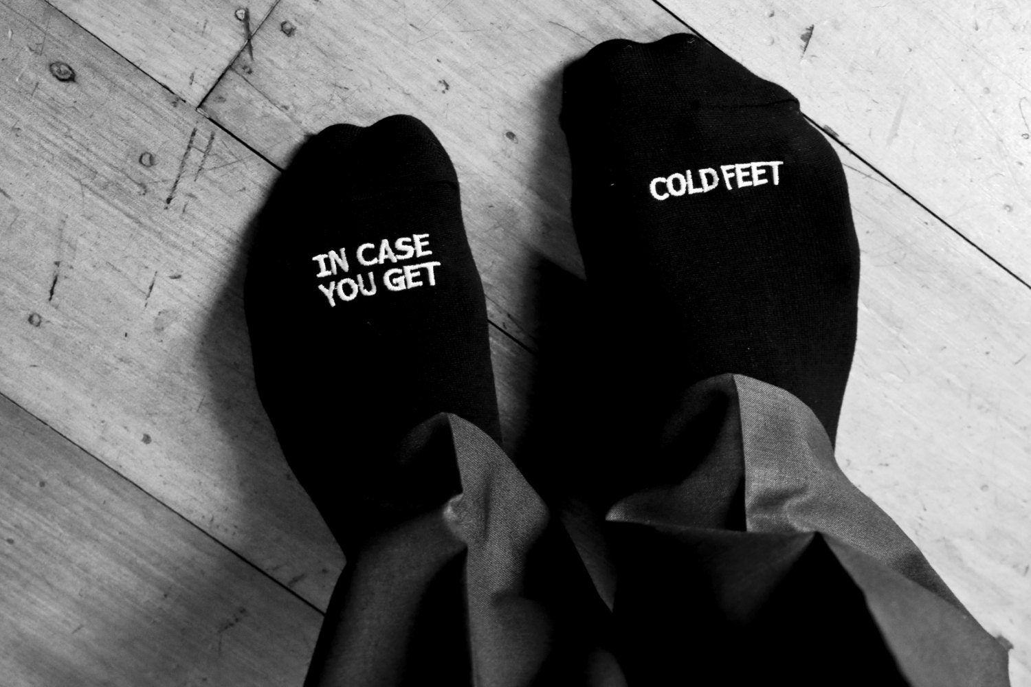 Embroidered Grooms Socks In Case You Get Cold Feet Best