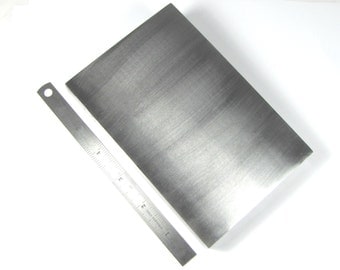 steel bench block, 6 x 4 x .75 ", large polished block, stamping block, forging metal work