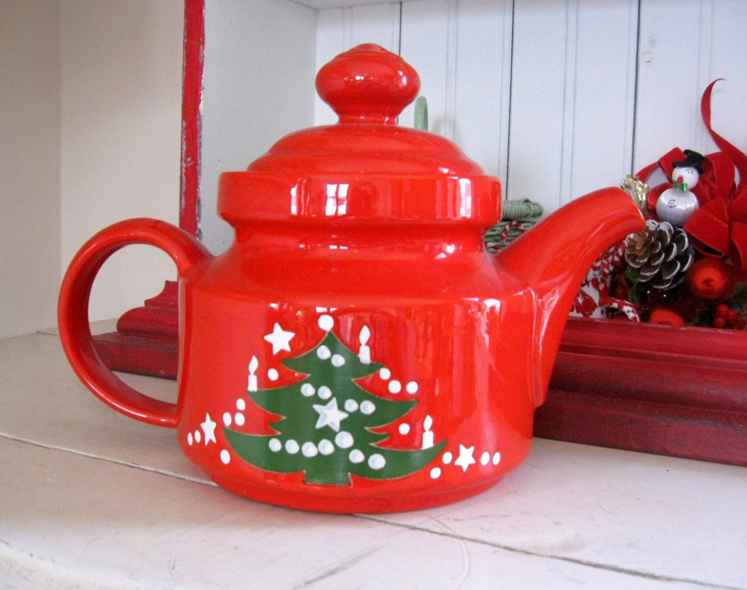 Waechtersbach Christmas Tree Germany Tea Pot Teapot Coffee