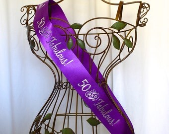 50th Birthday Sash - 50 and Fabulous!