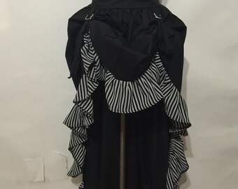 Aaronax Skirt in Black and Stripes