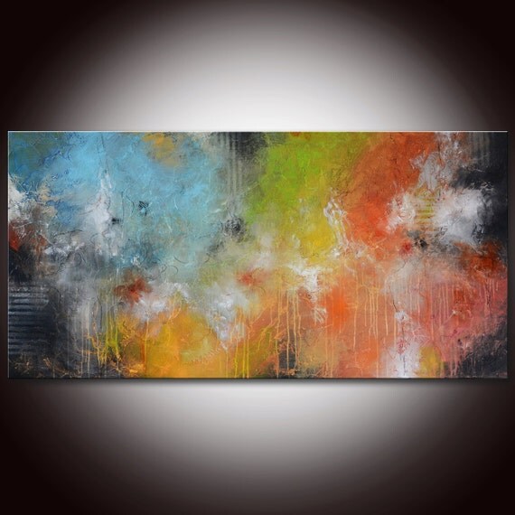 Abstract painting textured CanvasLarge Abstract by Andrada on Etsy