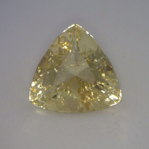 Yellow Oregon Sunstone Precision Faceted 11.7 mm Trillion VS