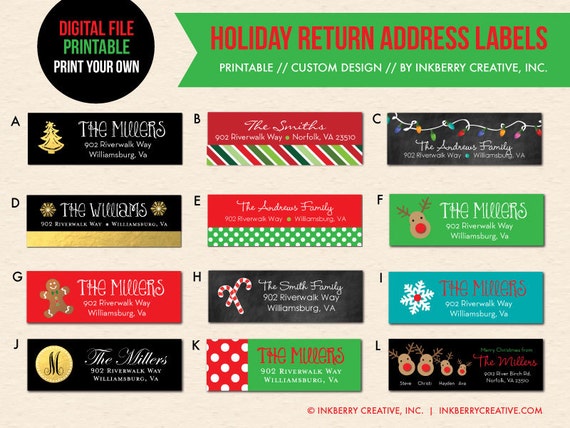 Custom Printable Return Address Labels