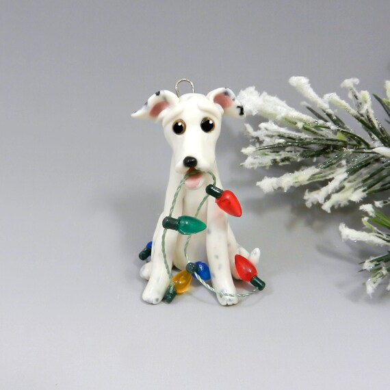 greyhound white christmas ornament figurine by themagicsleigh greyhound white christmas ornament figurine by themagicsleigh