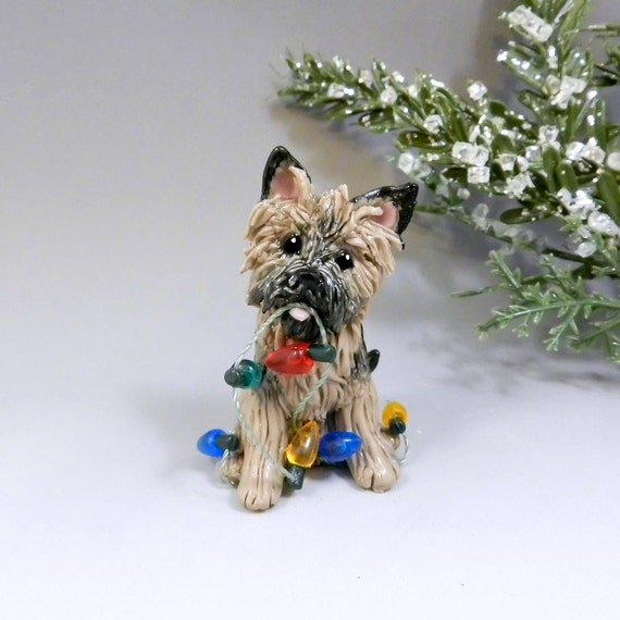 Cairn Terrier Wheaten Christmas Ornament by TheMagicSleigh on Etsy