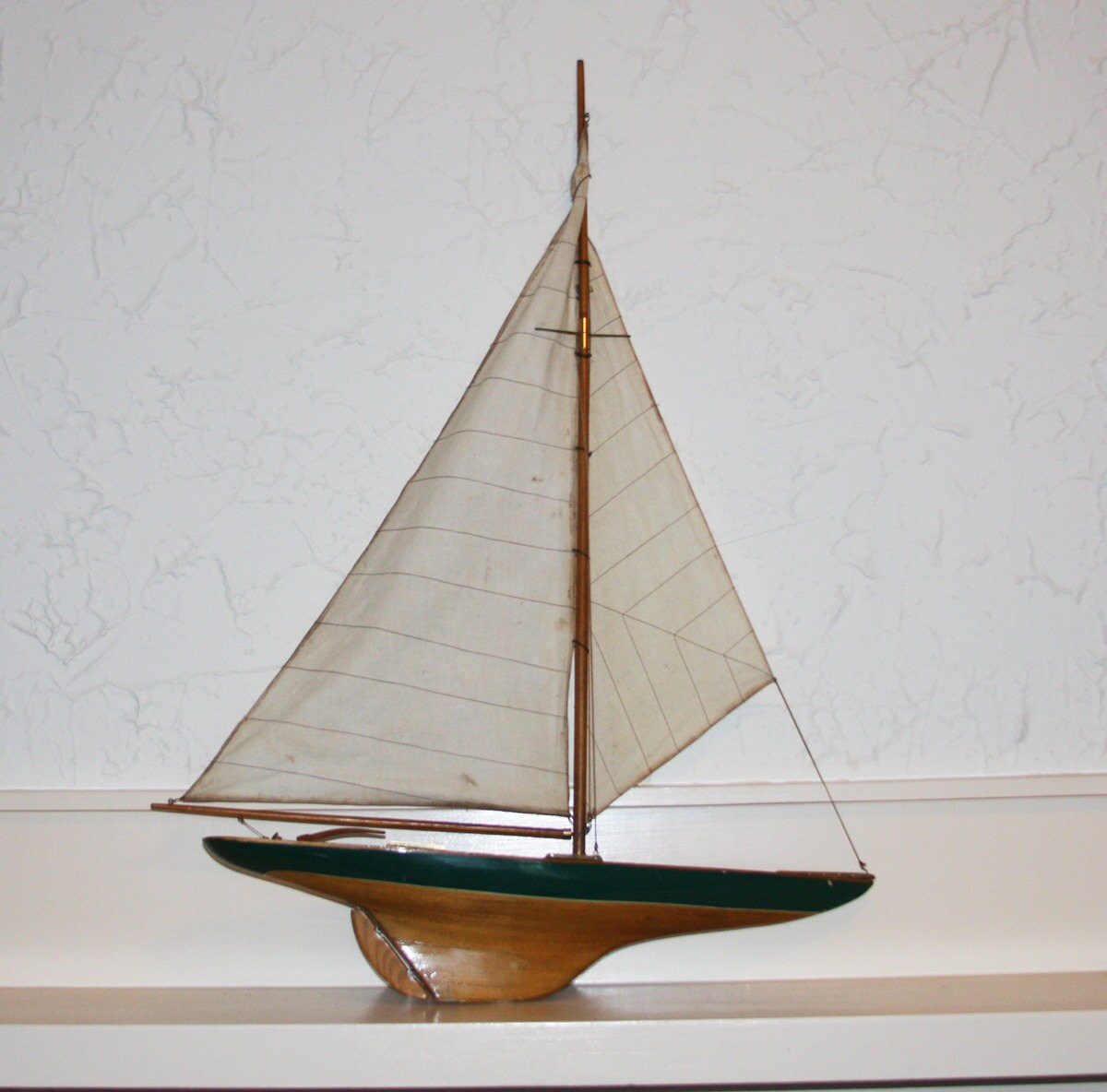 large wooden sailboat decor