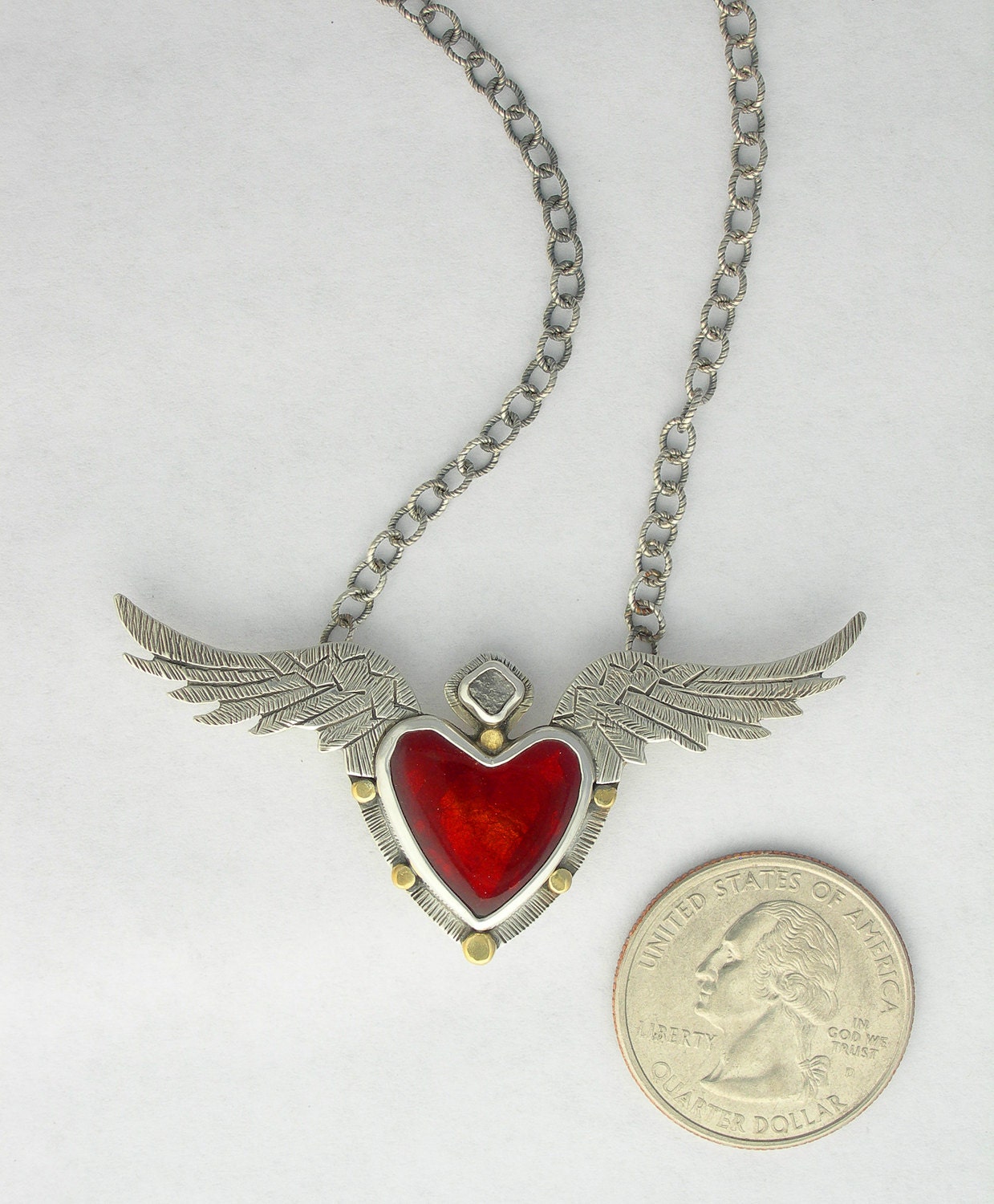 Heart With Wings Jewelry Angel Wing Heart Necklace Flying 