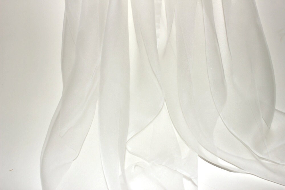 45 WIDE 3mm White Silk Gauze Fabric Sold by the Yard