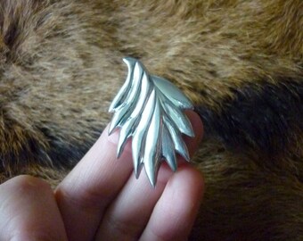 Broche feuille en argent 925