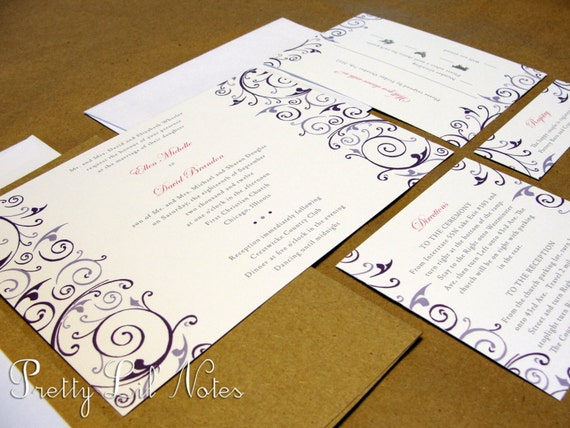 Custom Color Wedding Invitations 5