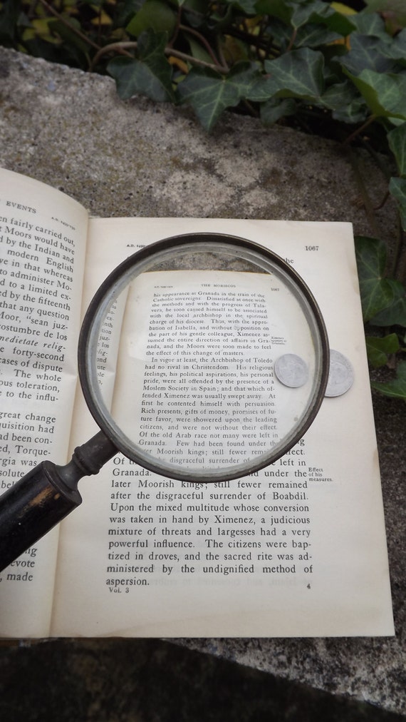 Antique Minimizer Reducing Glass Reverse Magnifying Glass