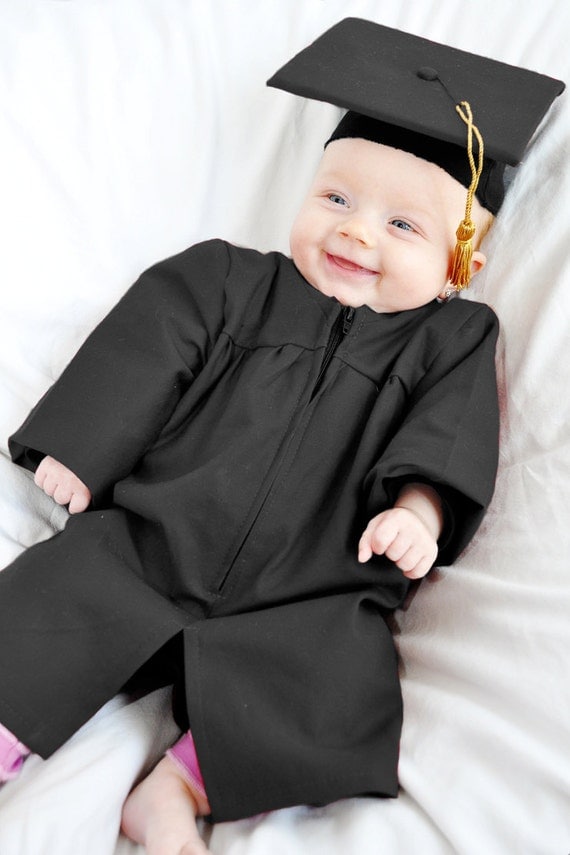 NICU Baby  Graduation  Cap and Gown Preemie Size by 