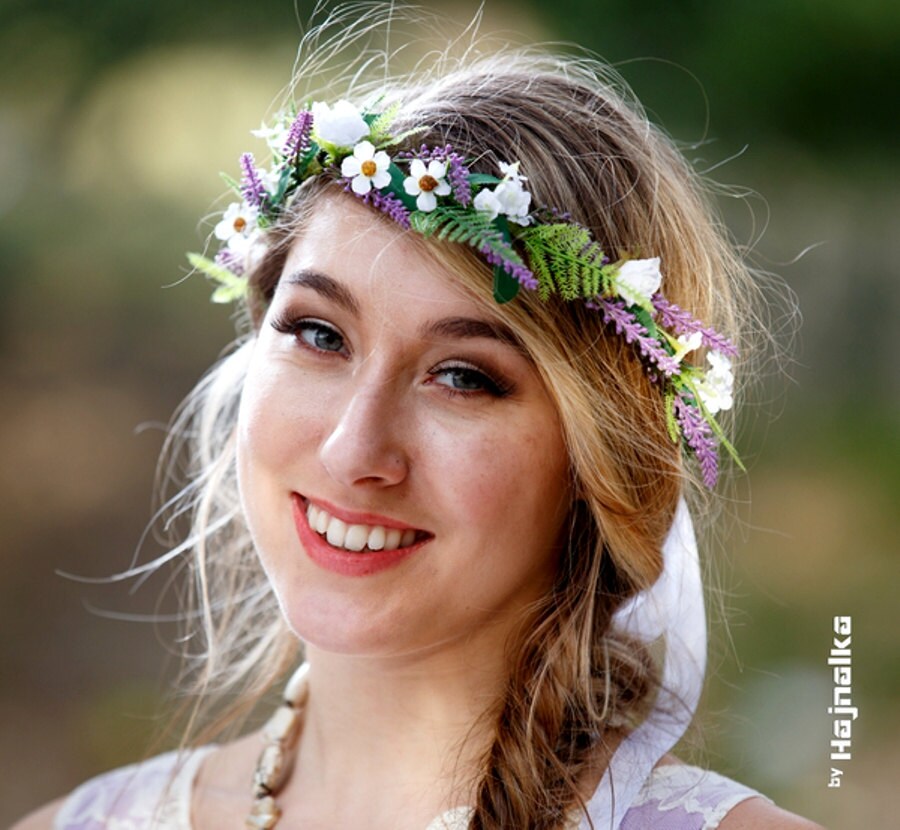 hair accessories wildflower crown wreath greenery circlet