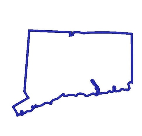 Connecticut silhouette outline embroidered terry kitchen Connecticut silhouette outline embroidered terry kitchen