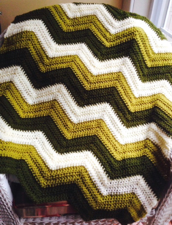new chevron zig zag ripple baby blanket afghan wrap crochet