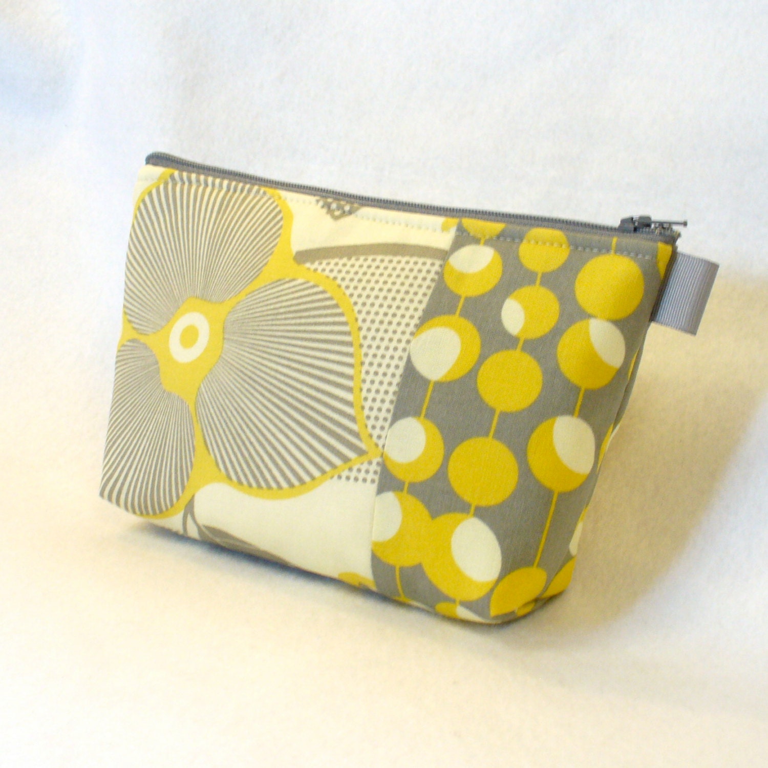 Amy Butler Fabric Large Cosmetic Bag Zipper Pouch Padded