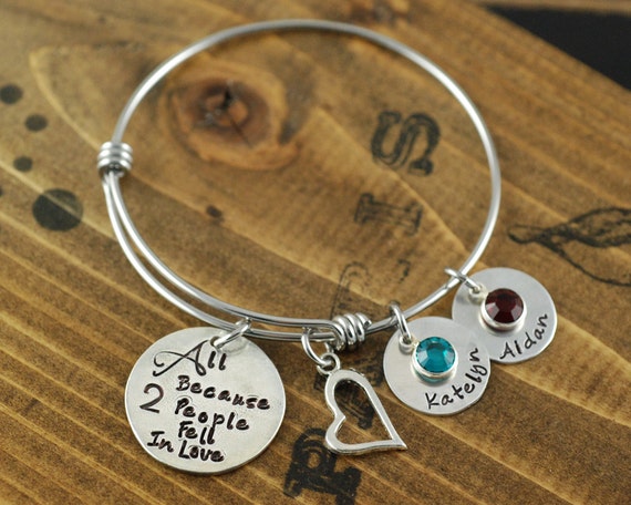 All Because Two People Fell in Love Bracelet by AnnieReh on Etsy