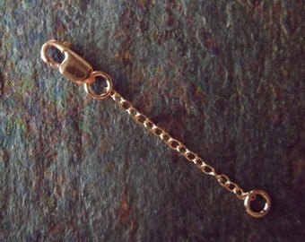14kt Rose Gold Filled Necklace Extenders w/ Lobster Claw Clasp - 1", 2", 3" & 4" - Your Choice of Length - BRAND NEW w/ Free Shipping
