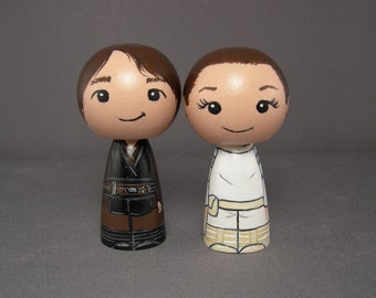 Padme and Anakin Inspired Wedding Cake Toppers