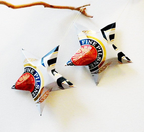 miller lite beer stars christmas ornaments aluminum can miller lite beer stars christmas ornaments aluminum can