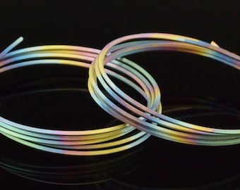 Pure SQUARE Anodized Titanium Wire - 100% Guarantee - Specific for Jewelry Applications - Surgical Grade 1 - 12, 16, 18, 20 gauge