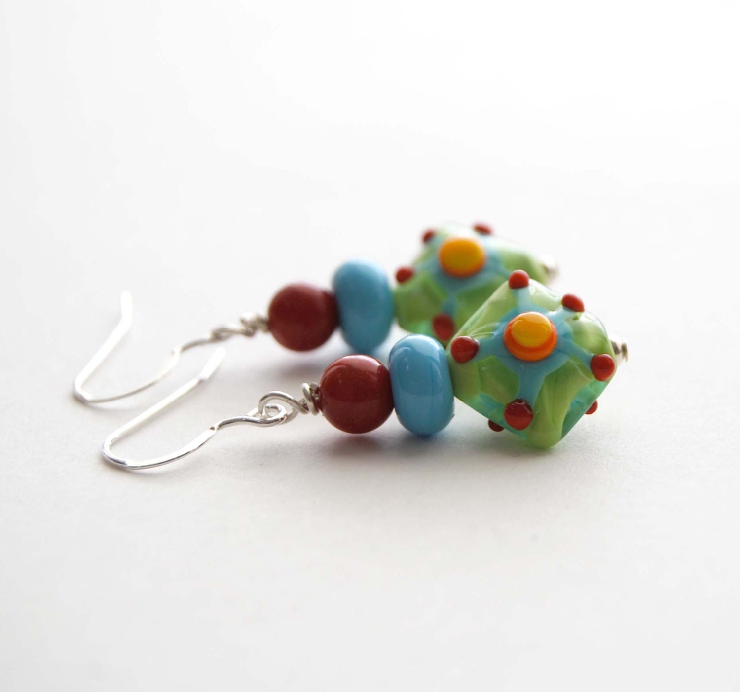 Funky Earrings Colorful Earrings Diamond Shaped Earrings