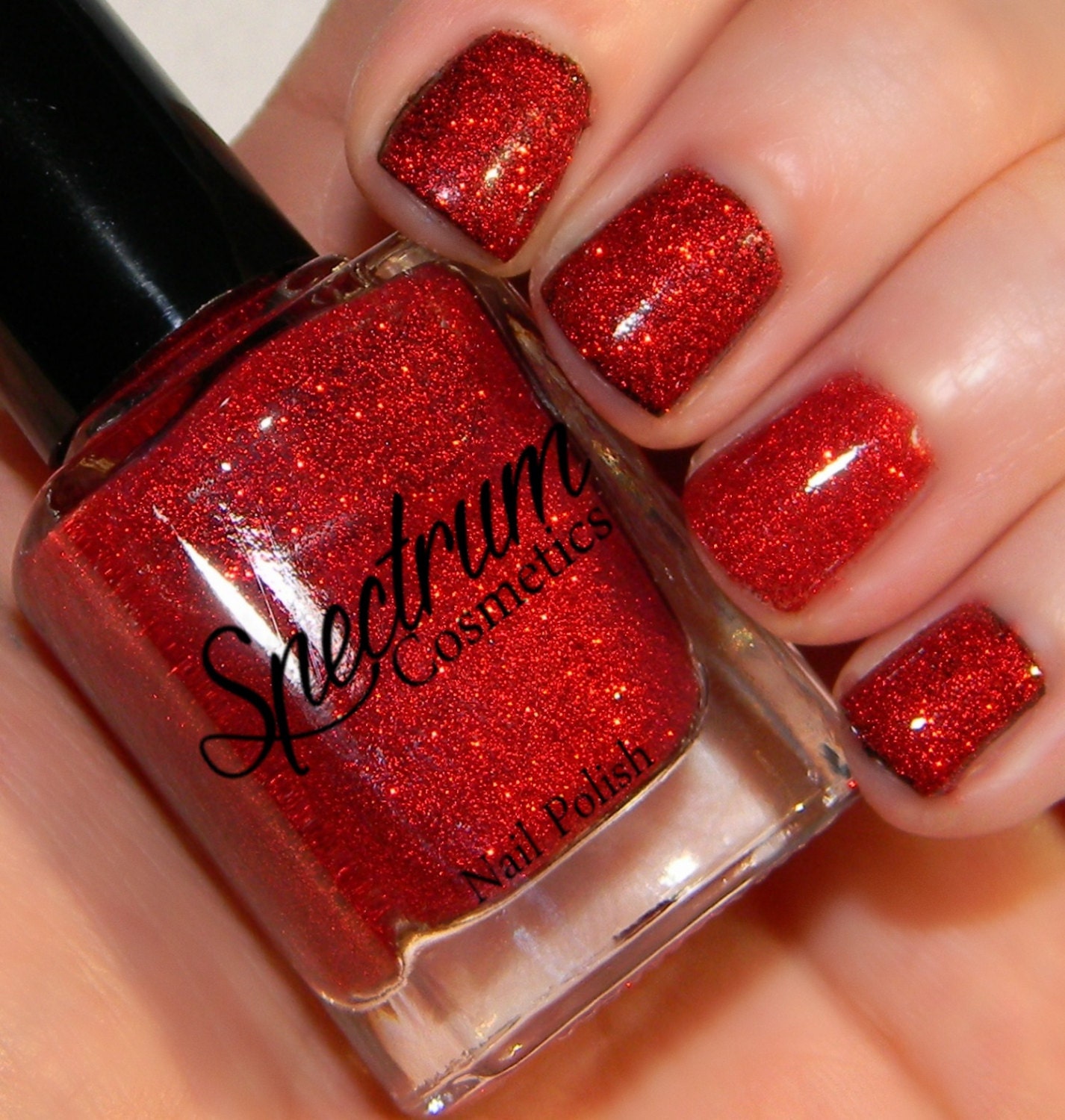 SANTA BABY Red Glitter Nail Polish