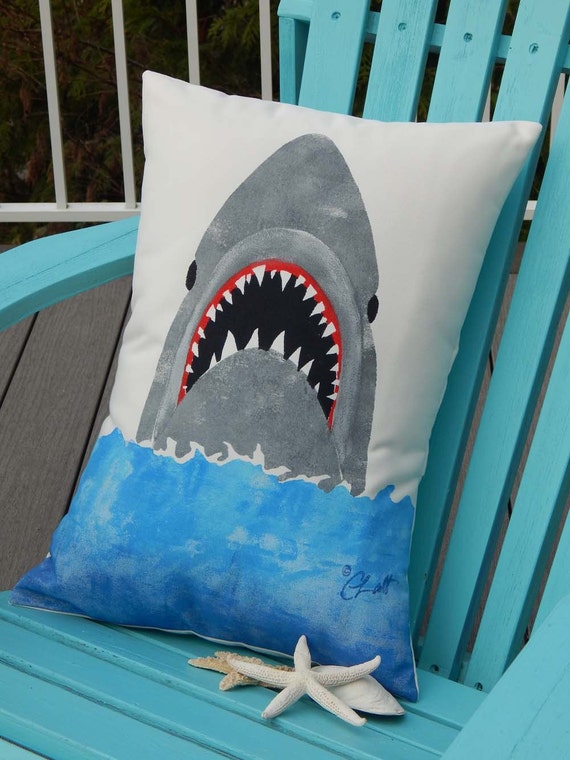 life size shark pillow