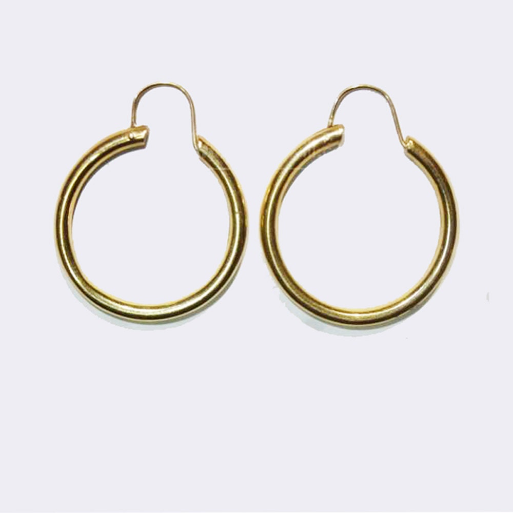 1970s Vintage 14K Gold Hoop Earrings 14kt Gold by LuvsJewellry