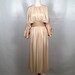 Vintage Ivory Party Dress with Gold Accents