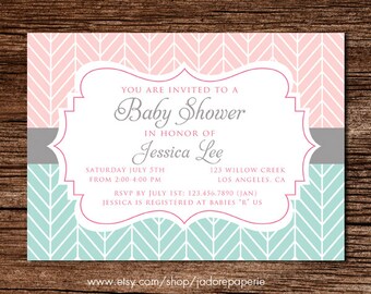 Pastel Baby Shower Invitation, Baby Shower, Printable, Printable Baby ...