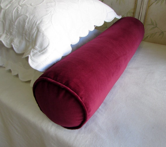 x bolster cover pillow 30 8 CRANBERRY Daybed includes size pillow 8x30 VELVET bolster