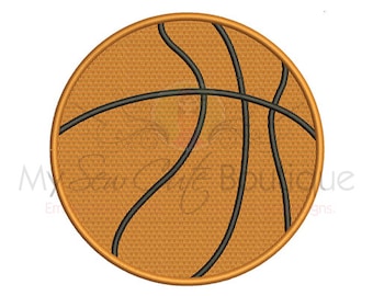 Basketball Embroidery Design - Basketball Embroidery - 3 Sizes - Instant Download
