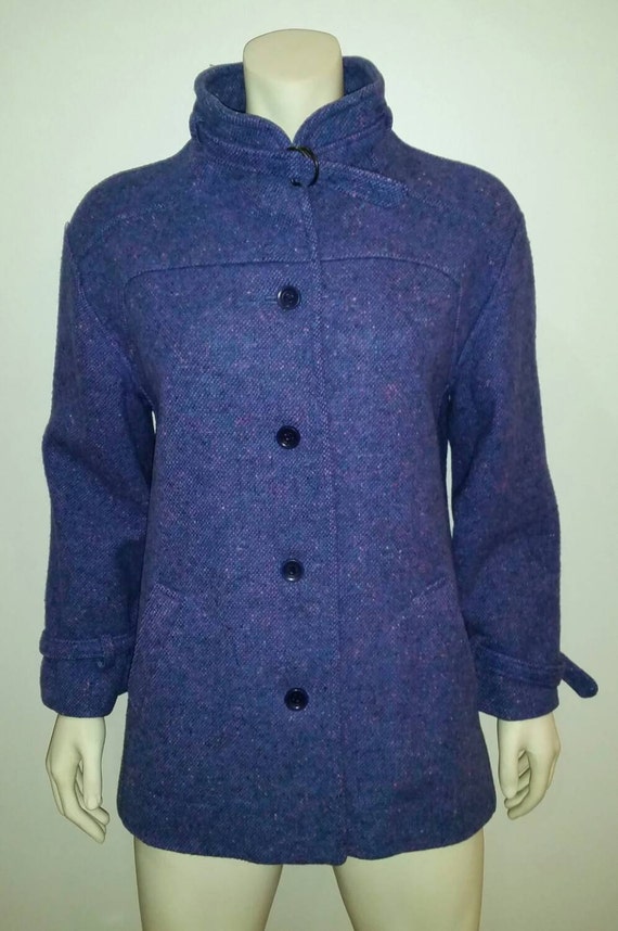 70s Vintage Womens Jimmy Hourihan Dublin Donegal purple wool
