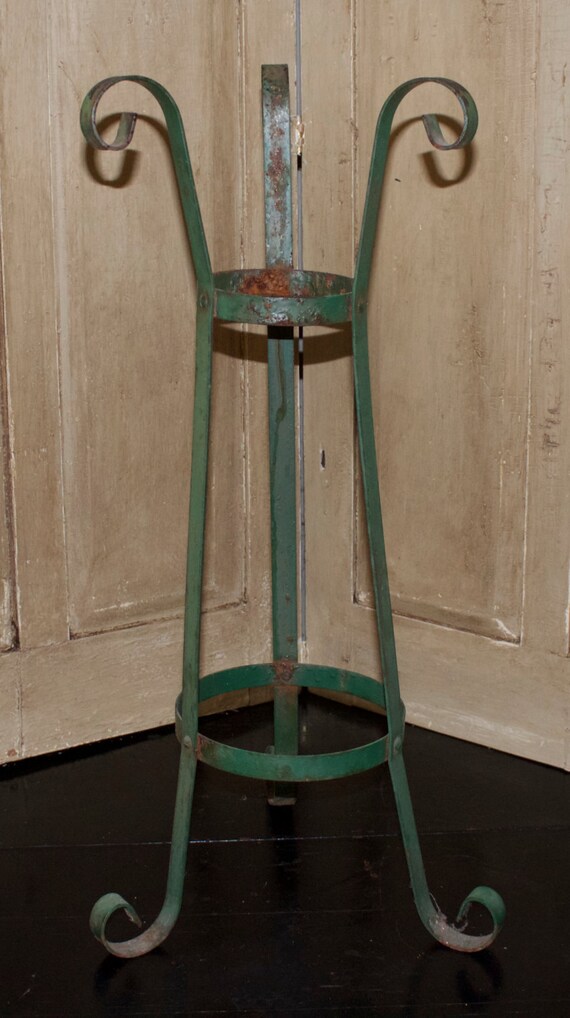 Classic Green Metal Plant Stand Antique Plant Stand Vintage