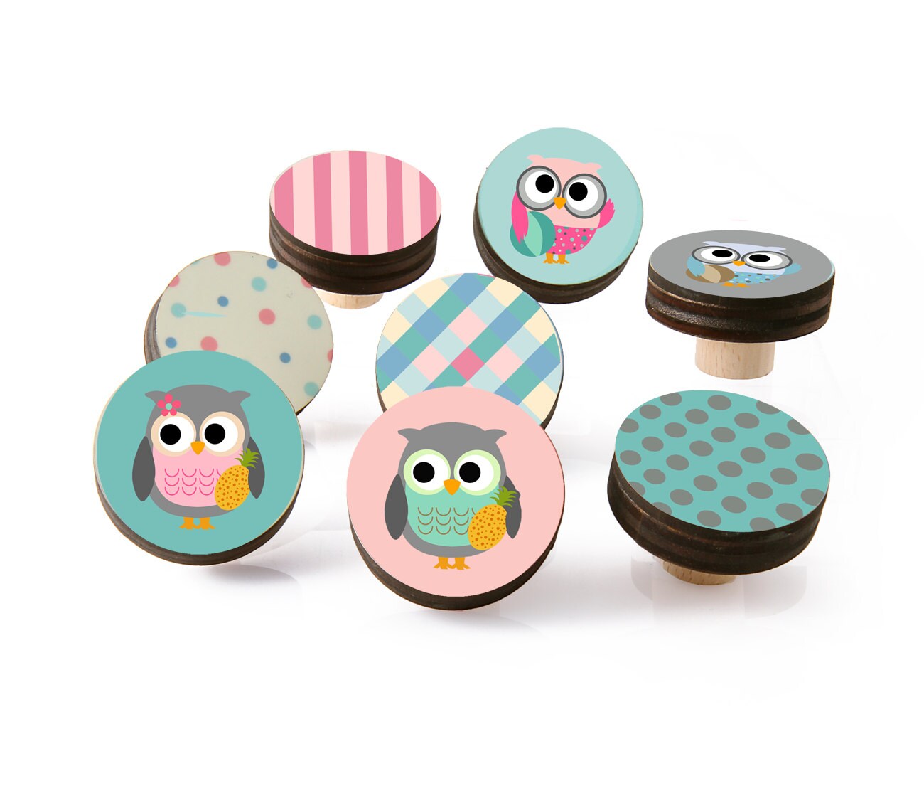 Dresser Drawer Knobs Cute Owl design Kids room by GalaStudio